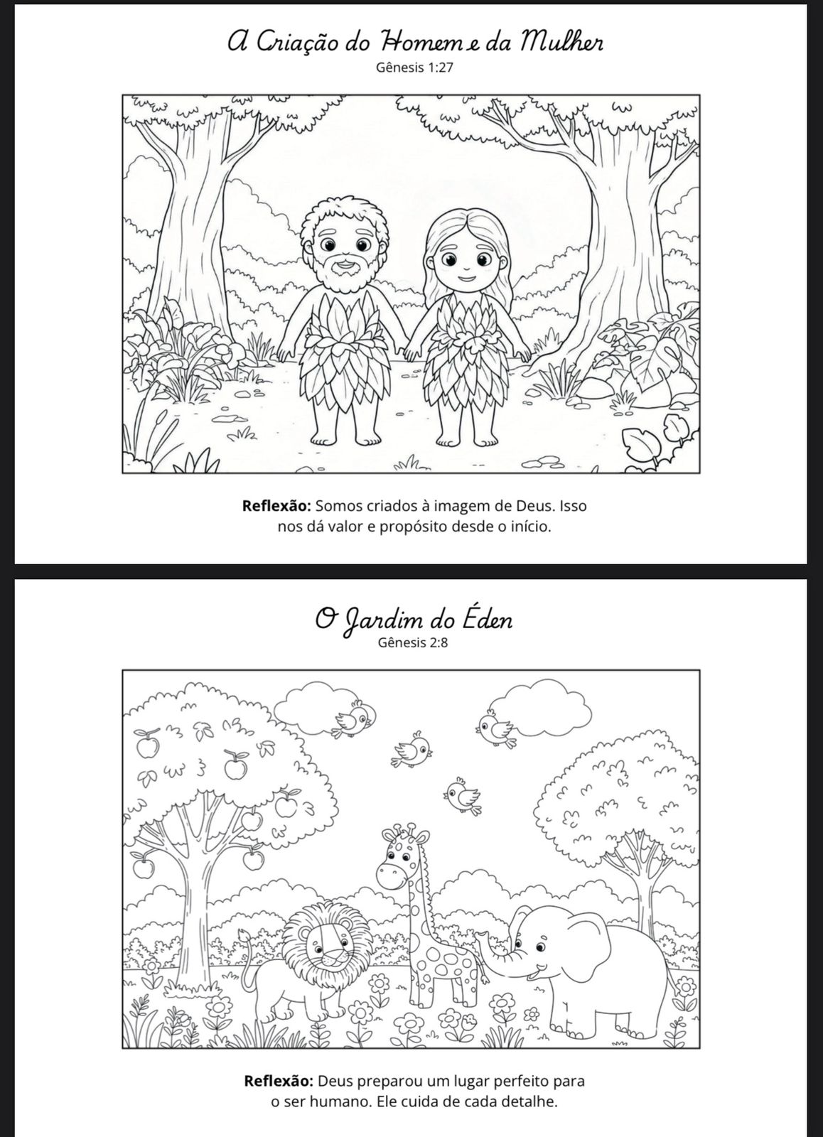 🎨 Desenhos — Criação e Éden