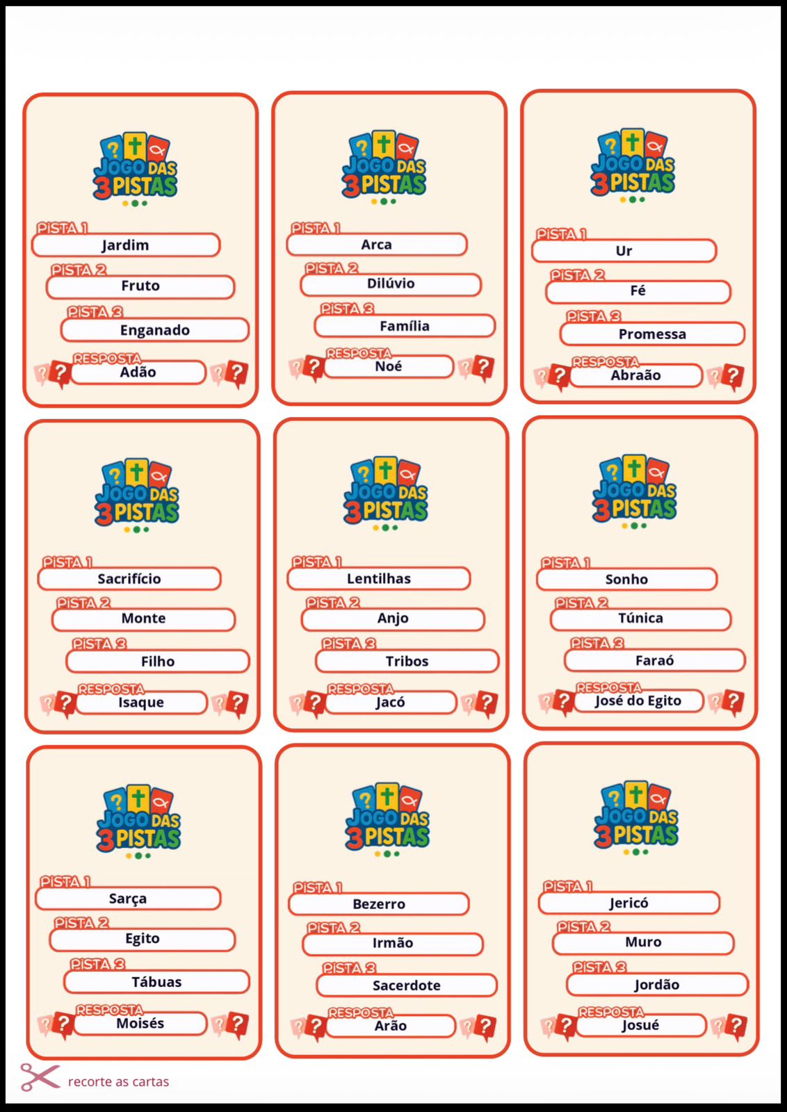 🎮 Jogo das 3 Pistas