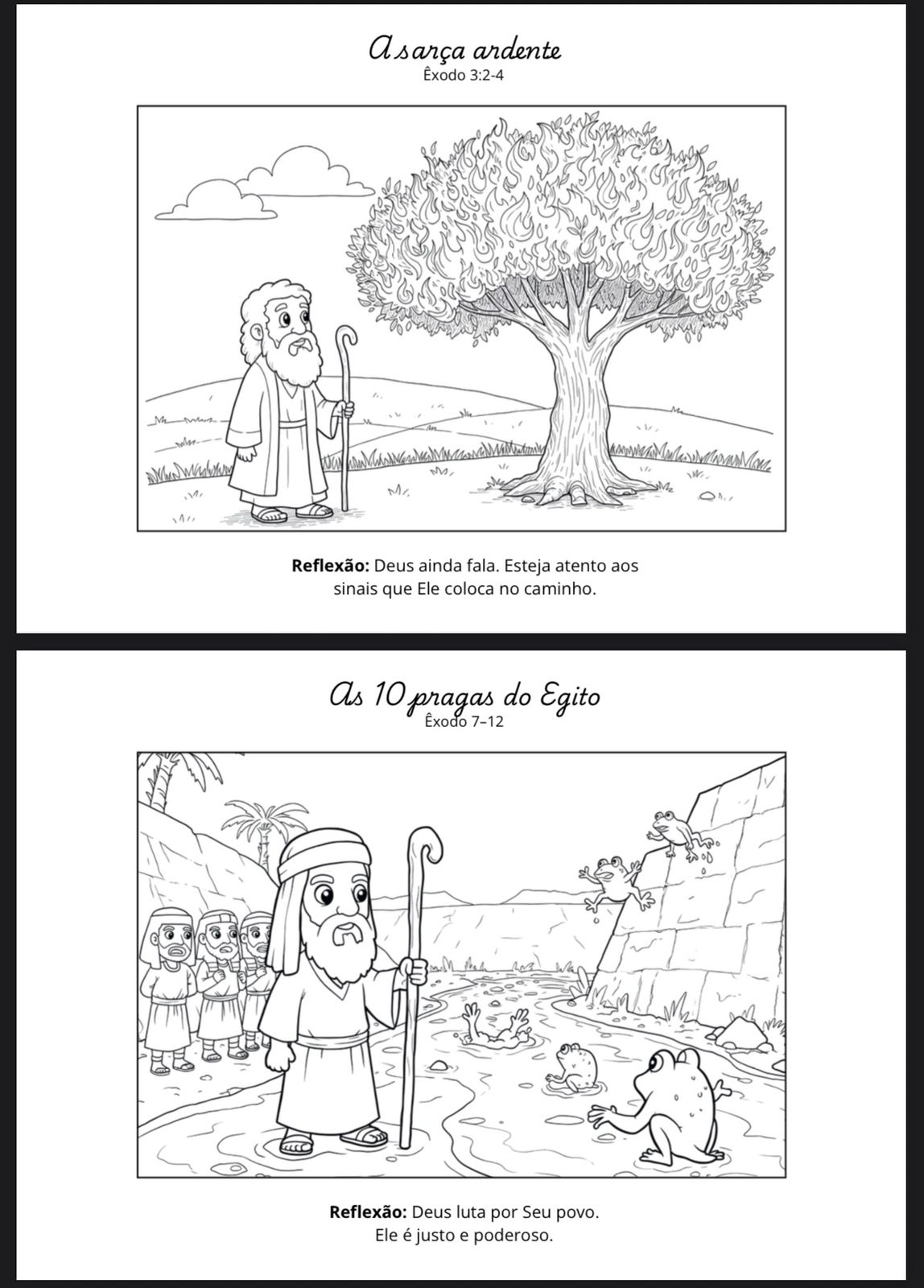 🎨 Desenhos — Sarça e 10 Pragas